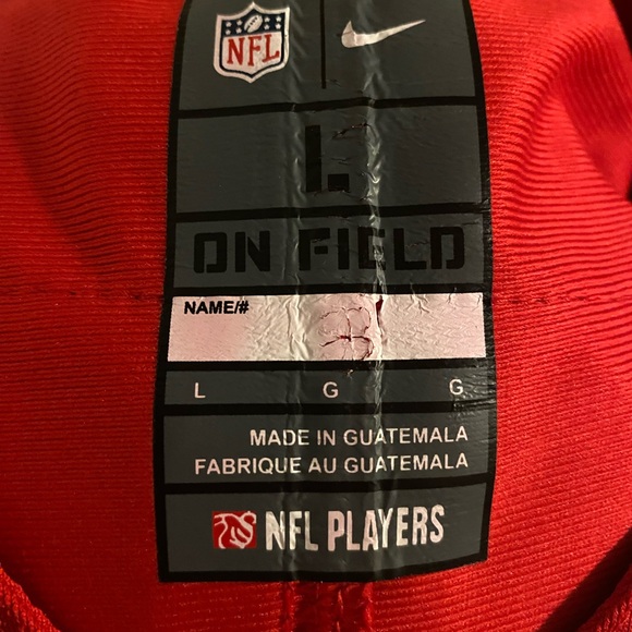 Men's Nike Jimmy Garoppolo Red San Francisco 49ers 75th Anniversary Ltd. Jersey - Picture 9 of 9